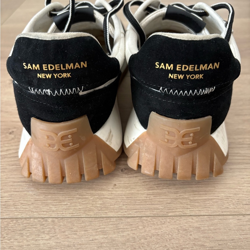 Sam Edelman Black and Cream Men's Sneakers